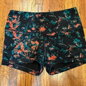 Floral Patterned Athletic Shorts